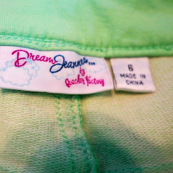 Quacker Factory Dream Jeannes NWT Lime Green Crop Pants size 6 - Picture 5 of 6